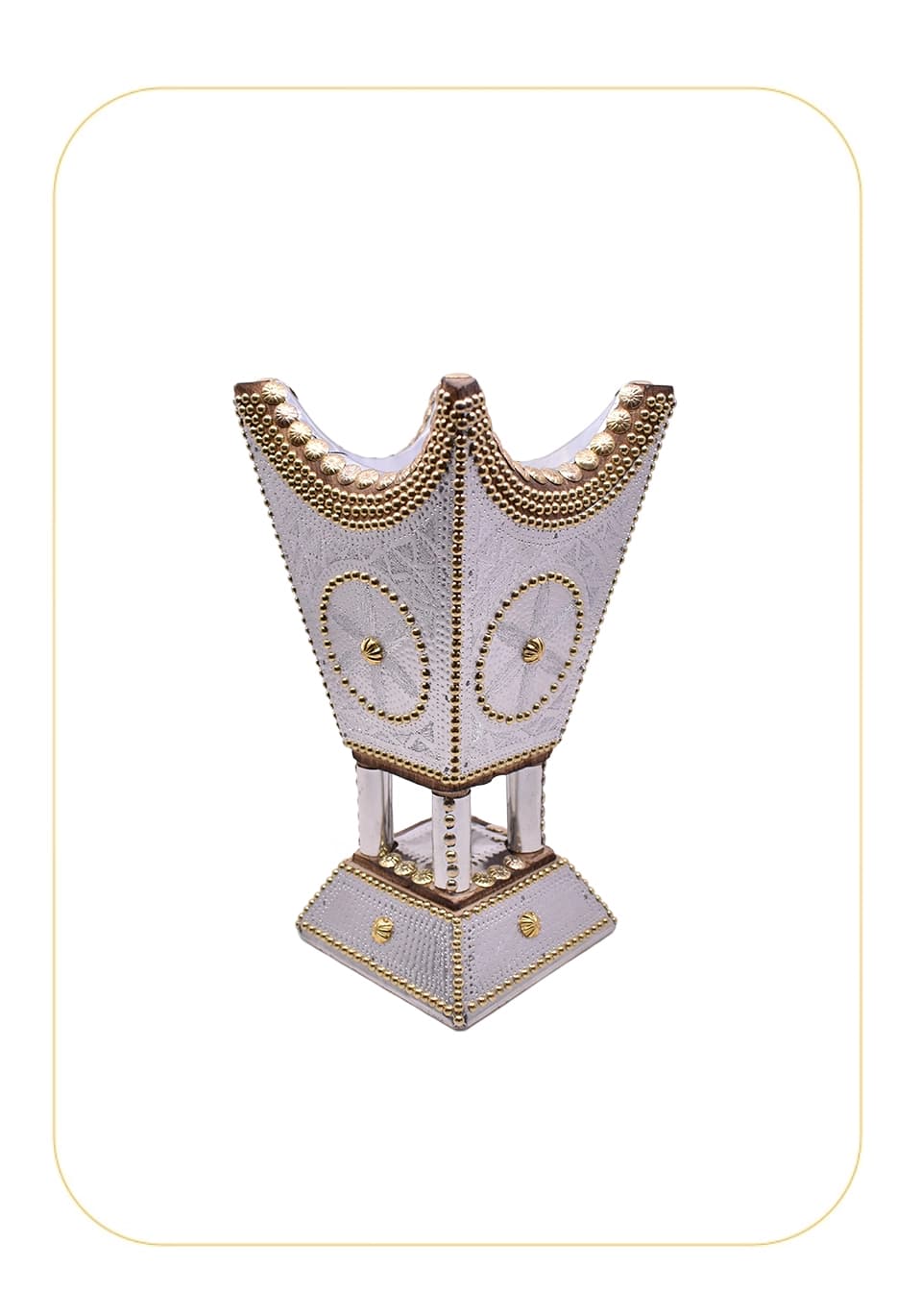 مبخرة ملكية بنية صاج فضي مقاس 26